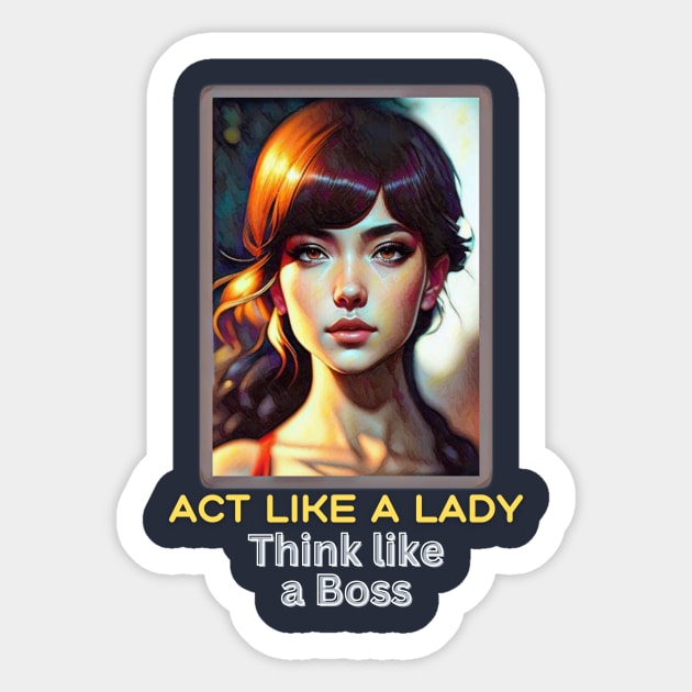 Act like a Lady, think like a Boss (pretty girl) Sticker by PersianFMts